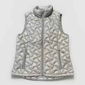 Gerry Puffer Vest Women Large Gray Packable Down Filled